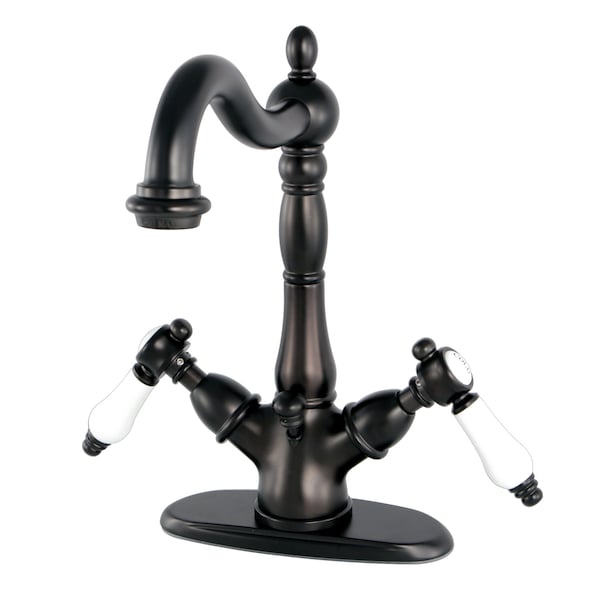 Two-Handle Bathroom Faucet W/ Brass Pop-Up, Oil Rubbed Bronze